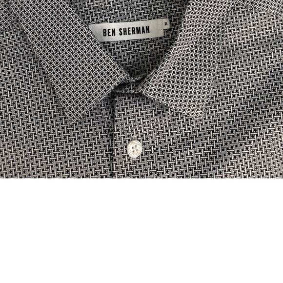 Ben Sherman Long Sleeve Modern Fit Micro Geo Button Down Collar Shirt Men's XL - Picture 3 of 3